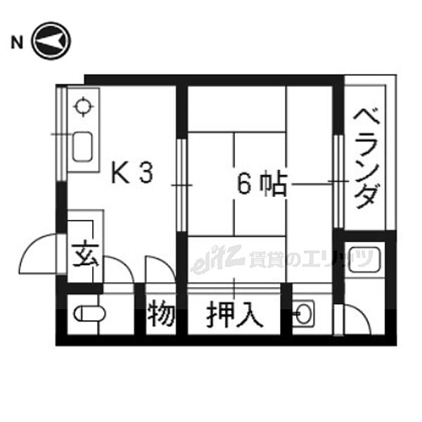 福寿荘 8｜京都府京都市伏見区向島立河原町(賃貸アパート1K・2階・18.00㎡)の写真 その2