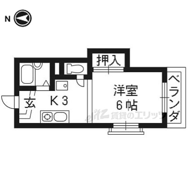 ライトハウス・ウエスト 101｜京都府京都市伏見区両替町１２丁目(賃貸アパート1K・1階・21.00㎡)の写真 その2