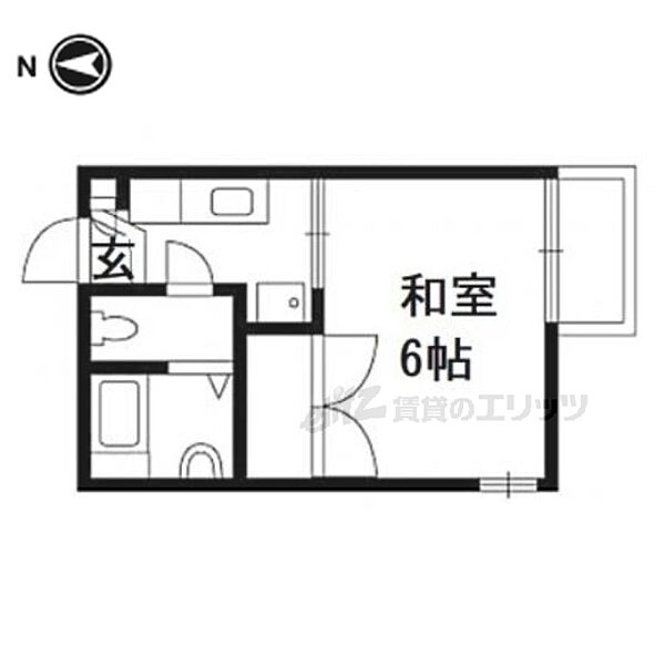 ハイツ大峰 101｜京都府京都市山科区北花山大峰町(賃貸アパート1K・1階・18.00㎡)の写真 その2