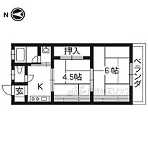 なかとみハイツＡ棟 1 ｜ 京都府宇治市槇島町千足（賃貸アパート2K・1階・32.76㎡） その2