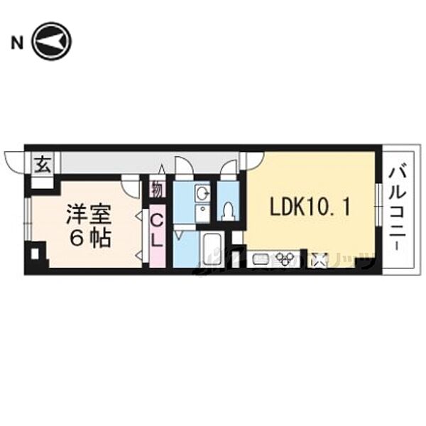 ヴェルデストーリアII 602｜京都府宇治市五ケ庄北ノ庄(賃貸マンション1LDK・6階・42.06㎡)の写真 その2