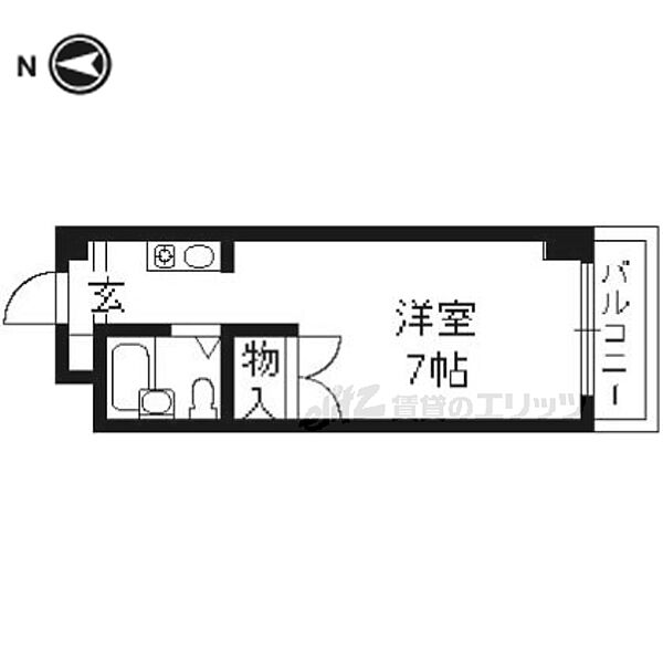 京都府宇治市小倉町老ノ木(賃貸マンション1K・6階・18.00㎡)の写真 その2