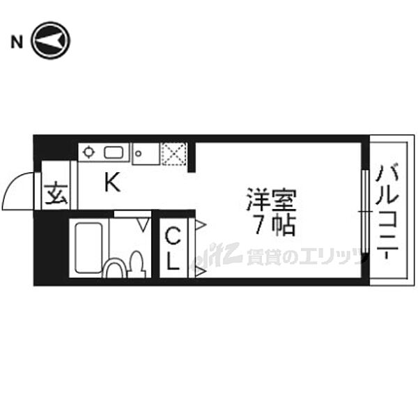 COLLEAGUE(カリーグ） 402｜京都府京都市南区東九条東札辻町(賃貸マンション1K・4階・18.00㎡)の写真 その2