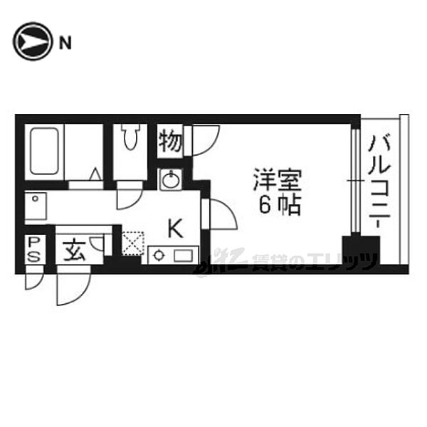 京都府京都市下京区西七条掛越町(賃貸マンション1K・3階・20.13㎡)の写真 その2