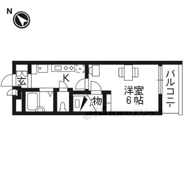 京都府京都市西京区牛ヶ瀬新田泓町(賃貸アパート1K・1階・20.81㎡)の写真 その2