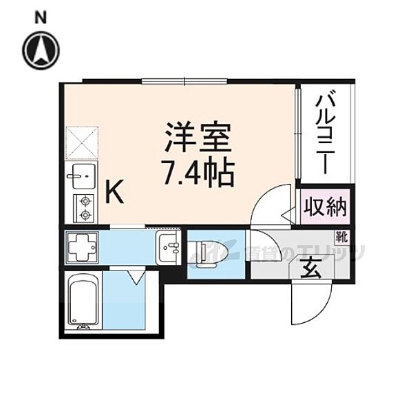 アイランドヴィラ伏見稲荷 301｜京都府京都市伏見区深草鈴塚町(賃貸アパート1R・3階・20.75㎡)の写真 その2