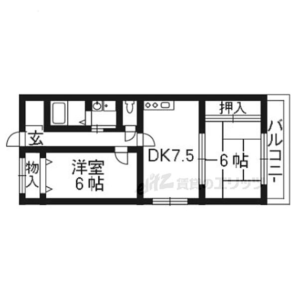 第一ファラオ 310｜京都府向日市寺戸町西田中瀬(賃貸マンション2DK・3階・48.30㎡)の写真 その2