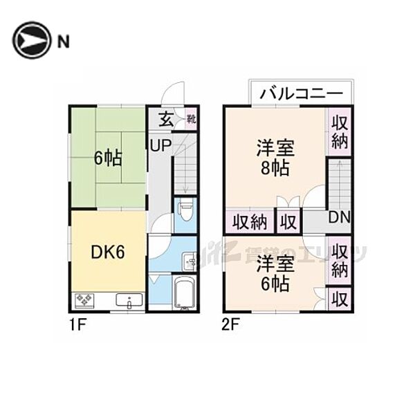 大島貸家1号室 ｜京都府城陽市平川室木(賃貸一戸建3DK・--・67.42㎡)の写真 その2