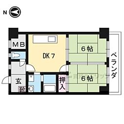 KGビル 2DKの間取図画像