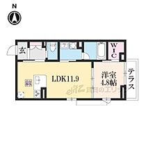 シャーメゾン丹波橋IN桃山 102 ｜ 京都府京都市伏見区桃山筒井伊賀西町（賃貸アパート1LDK・1階・40.77㎡） その2