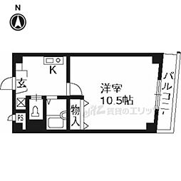 ＭＳＫビル 2階1Kの間取り