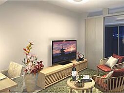 ソルテラスKYOTO西大路　瑠 11階2Kのリビング/ダイニング