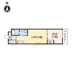 （仮称）LEI椥辻勧修 3階1LDKの間取り