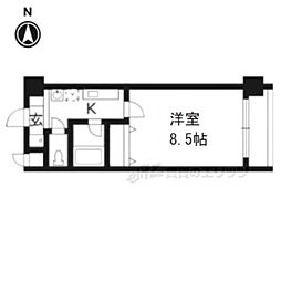 カスタリア京都西七条 6階1Kの間取り