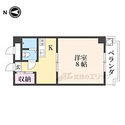 ヴィラバードランド 1Kの間取図画像