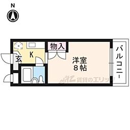 レスタ87 1Kの間取図画像