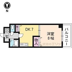 ファミールトヤマ 1DKの間取図画像