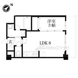 ピーノ京都西大路 1LDKの間取図画像
