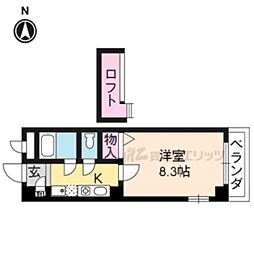 グランビル十条 1Kの間取図画像