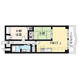 デルニエ向日町 2LDKの間取図画像