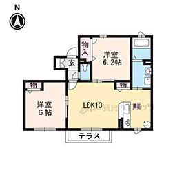シャーメゾン和音 2LDKの間取図画像