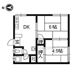 なぐさハウス 2Kの間取図画像