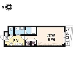 ロイヤルグランデ 1Kの間取図画像