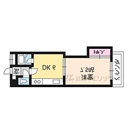 レッド・モア 1DKの間取図画像