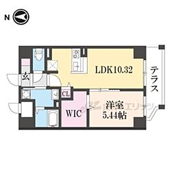メゾン1番館 1LDKの間取図画像