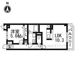 ラ・ボンボニエール 1LDKの間取図画像