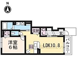 レジデンスYASU 1LDKの間取図画像