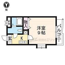 メゾンメロディア 1Kの間取図画像