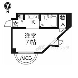 TomoNaビル ワンルームの間取図画像