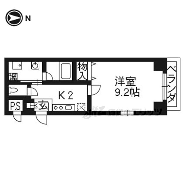 Ｌａｎｄｓｃａｐｅ下鴨 401｜京都府京都市左京区下鴨本町(賃貸マンション1K・2階・28.61㎡)の写真 その2