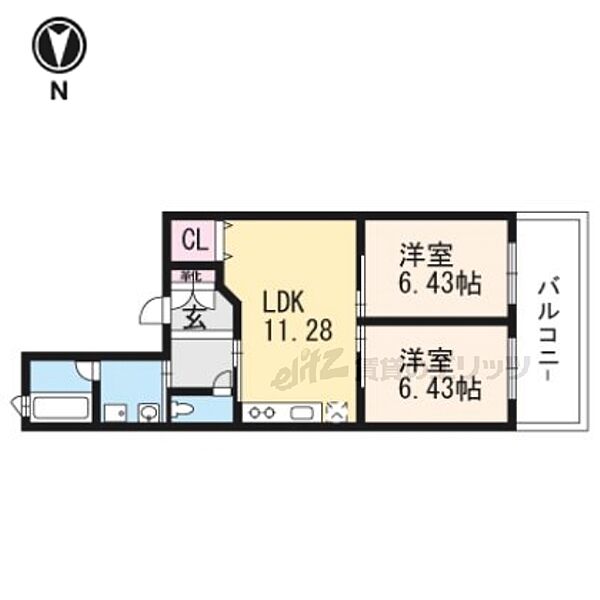 京都府京都市東山区大和大路通四条下る4丁目小松町(賃貸マンション2LDK・3階・50.00㎡)の写真 その2