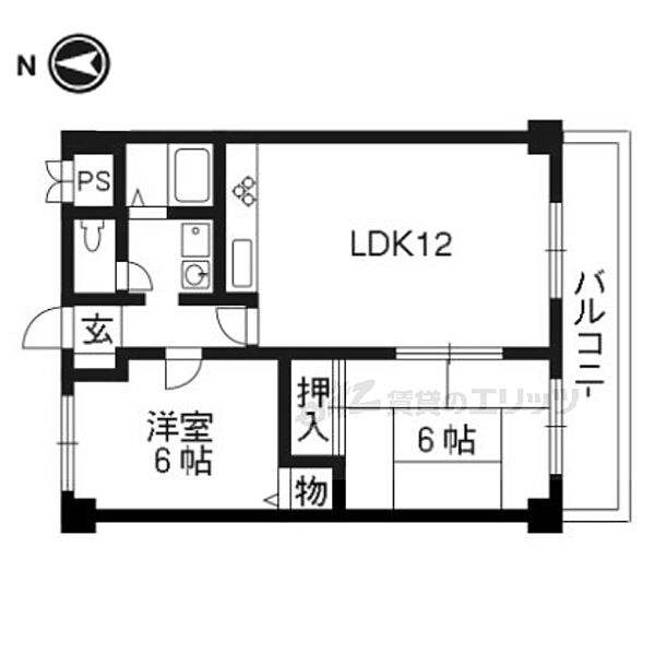 レジデンスオークラ A303｜京都府京都市中京区壬生淵田町(賃貸マンション2LDK・3階・50.05㎡)の写真 その2