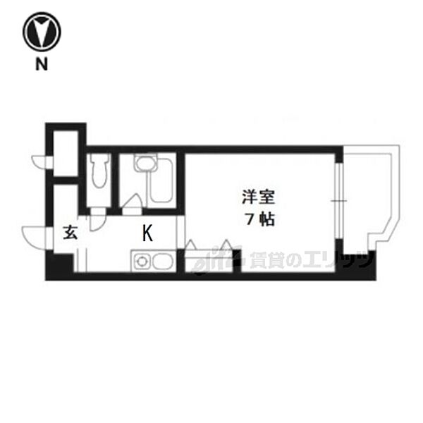 ホープ堀川 705｜京都府京都市上京区堀川通寺之内上る寺之内竪町(賃貸マンション1K・7階・20.04㎡)の写真 その2