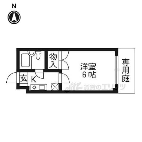 グリーンハウス 101｜京都府京都市北区紫竹下緑町(賃貸マンション1K・2階・16.68㎡)の写真 その2