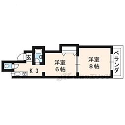 シャトーマキ 2Kの間取図画像