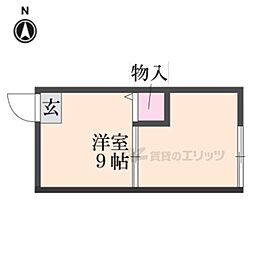 細野荘 1Kの間取図画像