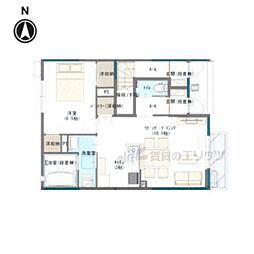 QBTVIII 102 1階1LDKの間取り