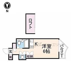 サンクレスト ワンルームの間取図画像