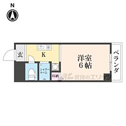 ハイムブルーメ 1Kの間取図画像