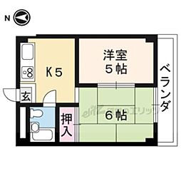 ハイツ大谷 2DKの間取図画像