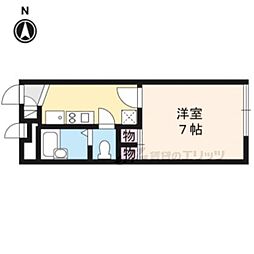 レオパレスウェルスten 1Kの間取図画像