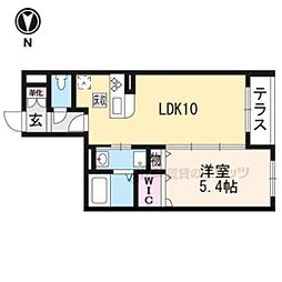 JMメゾン御所西 1LDKの間取図画像