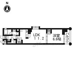 ベラジオ四条烏丸3 1LDKの間取図画像
