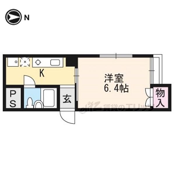 京都府京都市右京区西京極西池田町(賃貸マンション1K・4階・21.00㎡)の写真 その2