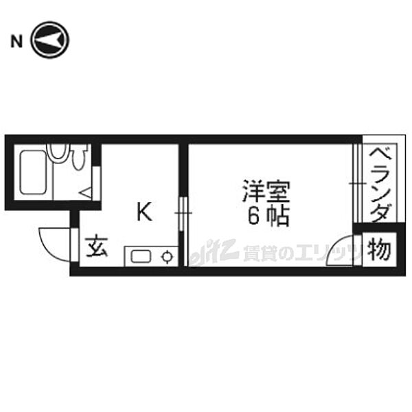 御池ハイツ 209｜京都府京都市右京区山ノ内大町(賃貸マンション1K・2階・15.39㎡)の写真 その2