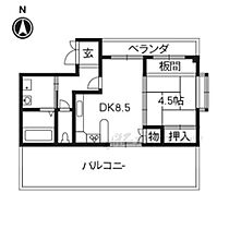 京都府京都市北区北野西白梅町（賃貸マンション1LDK・5階・35.00㎡） その2